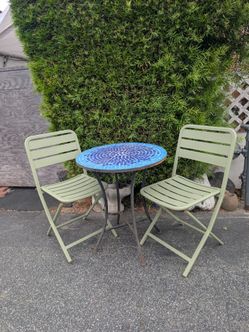 Mosaic table and chairs