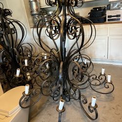 Large Iron Chandeliers 