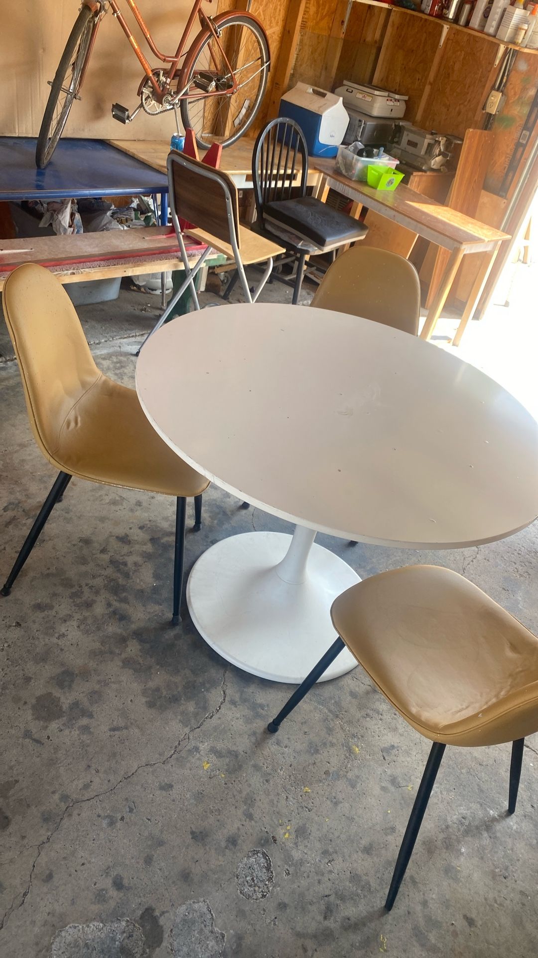 3 Chair Round Dining Table