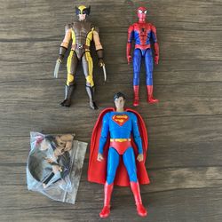 McFarlane DC Multiverse Superman Hasbro Marvel Legends Spider-Man Wolverine Figure Toy Lot