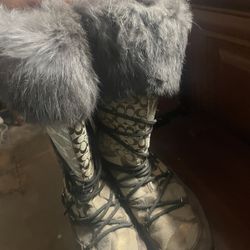 Vintage Coach Laurilyn Patchwork Boots 
