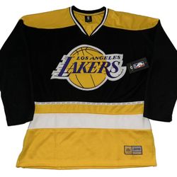Los Angeles Lakers Hockey Jersey Men’s S-XL Embroidered Logo New