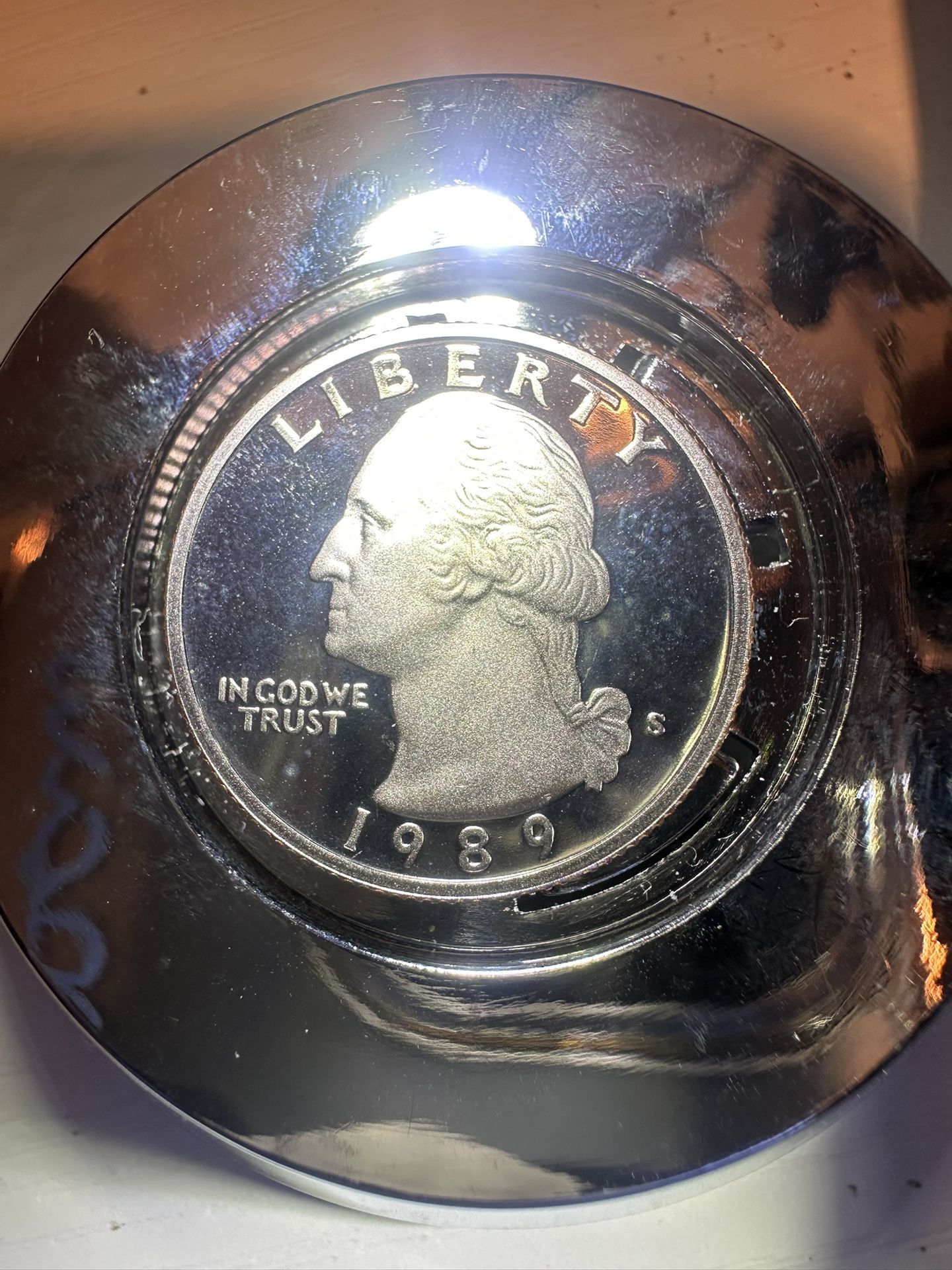 1989-S DCAM AU + Washington Quarter 