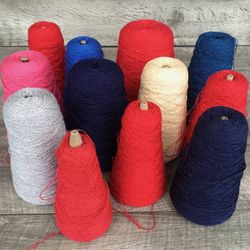 K: Assorted Lots Cone Yarn Machine Knitting, Weaving, Crochet