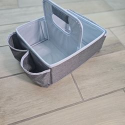 Diaper Organizer Portable Caddy For Baby Toddler, Munchkin Grey