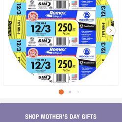 Romex 12/3 Simpull Cu Nm-b W/g Wire 250