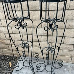 Wrought iron plant stands 
