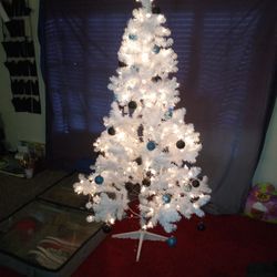 BRAND NEW ARTIFICIAL, WHITE CHRISTMAS TREE!!!
