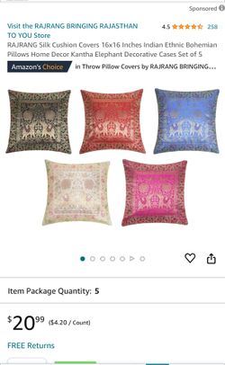 5 Multi Color Silk Covers