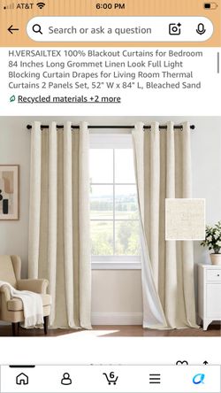 Blackout curtains 84”