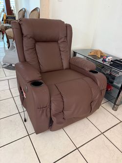 Power Recliner Chair with Cup Holders / Sillón Reclinable Eléctrico con Portavasos