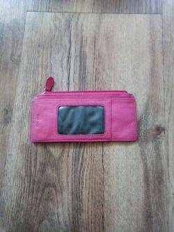 pink Rolfs genuine leather wallet