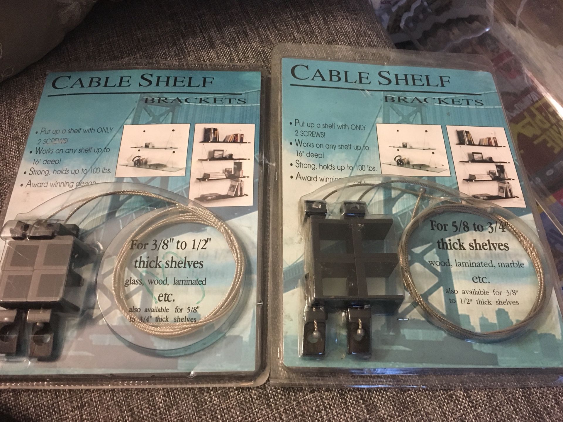 Cable shelf brackets - new, unopened