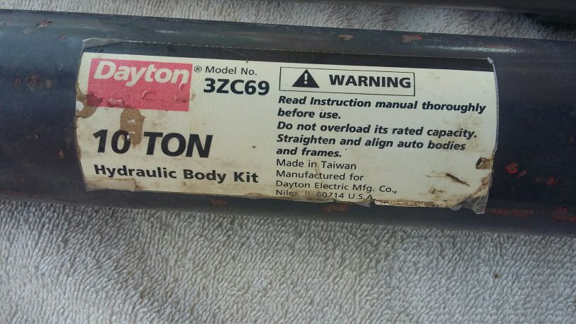 Dayton 10 ton hydraulic body kit 3ZC69