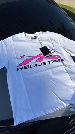 Hellstar White Pink Logo T-Shirt New with Tags