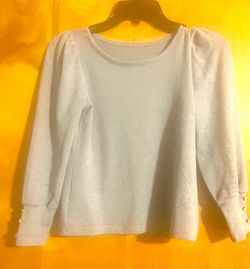 Light purple sweater with button detail on sleeves size L