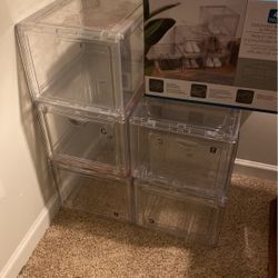 Stackable Shoe Boxes Clear