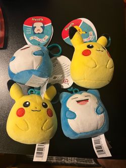 Pokémon Squishmallows Clip-On Plush Set of 4