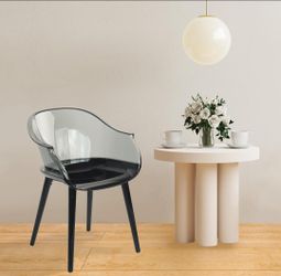 Set of 4 Translucent Black Dining Chairs - MSRP $315