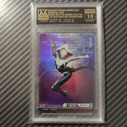 Ghost Spider foil 1st edition card Disney Marvel Hero GRADED GEM MINT 10 POP 1