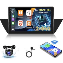 [2G+64G] Car Radio for BMW X1 E84 (2009-2015), 10 inch Touch Screen Android 13 Car Play Stereo, Carplay/Android Auto/EQ Audio/SWC/Bluetooth + AHD Back