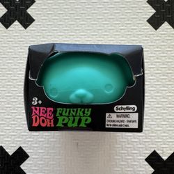 NEW Schylling NeeDoh Funky Pup Neon Teal Fidget Toy NIB