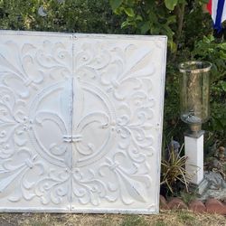 Metal Art & Large Candle Holder