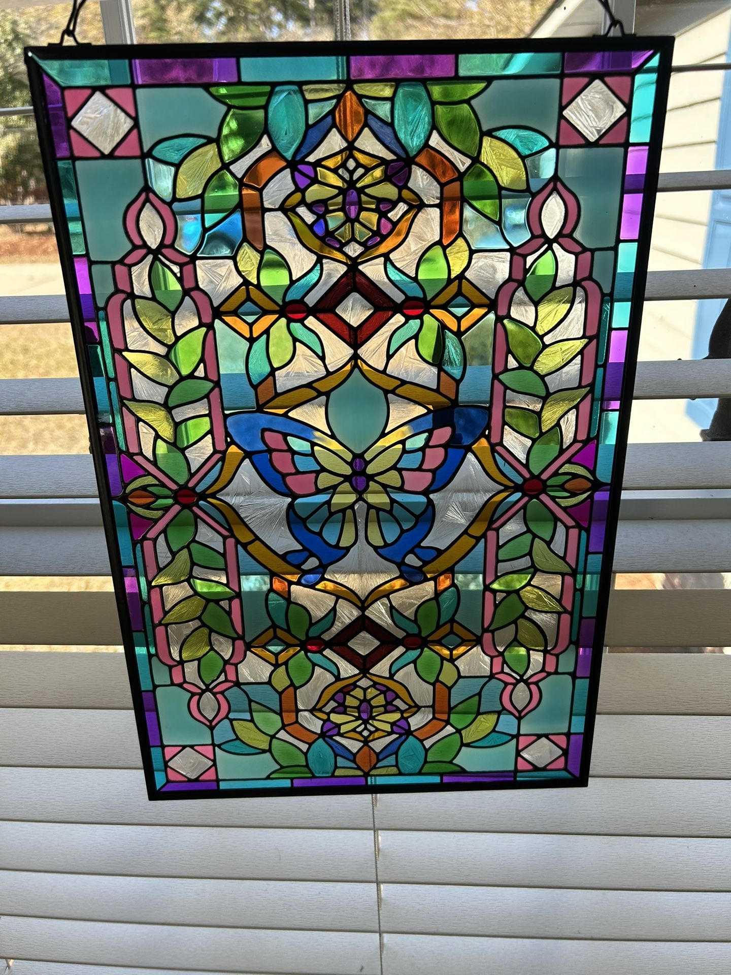 Stain glass window frame. $15.