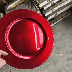 Red charger Plates 13 Inch 