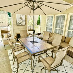 Patio Set Furniture FREE DELIVERY AND FREE BRAND NEW UMBRELLA