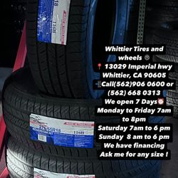 SET OF NEW TIRES 275/65R18 ATLANDER HT , INCLUDING MOUNTING AND BALANCING. ASK ME FOR ANY SIZE OR BRAND, WE HAVE THE BEST PRICES OF CALIFORNIA