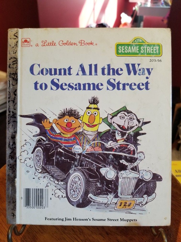 Little Golden Book #203-56/203-60 Sesame Street, Count All the Way to Sesame Street, 1985