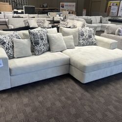 Big Oversized Cream Beige Sectional Couch
