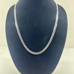 Silver curb chain