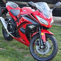 250cc highway legal motorcycle brand new 6 speed fuel injection