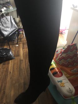 Black knee high boots