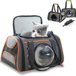 Haru Haru Cat Carrier Dog Carrier Pet Travel Carrier Bag,Soft Sided Portable Bag with Transparent Space-Cover for Cats, Small Dogs, Kittens or Puppies