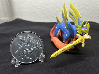 Pokemon Zacian Figure and Collectible Coin
