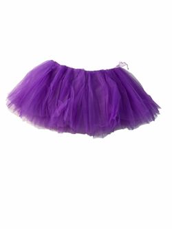 Women Purple Tulle Tutu Skirt Size S/M
