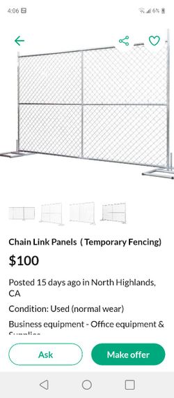 Temporary Fencing. 6×10.  6×12