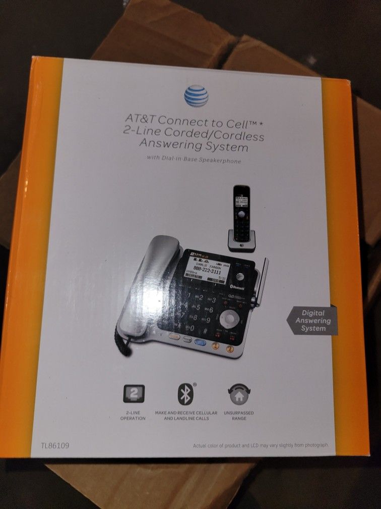 At&t Connect To Cell 2 Line Corded/cordless. Answering Systems 