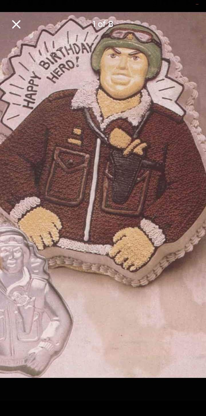 Wilton GI Joe Cake Pan Army Solider 1986 Hasbro Retired Baking Mold General Hawk Rare