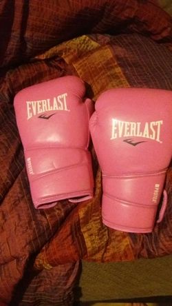 Hot pink boxing gloves