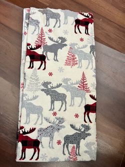 Moose Print flannel Fabric Piece