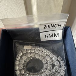 Moissanite 5mm 20” Tennis Chain (DRIP DROP ‼️ )