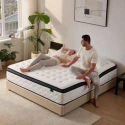 KING 14” Hybrid Mattress-Cooling Memory Foam + Zoned Pocket Springs 76”x80” Medium Firm $220 FIRM