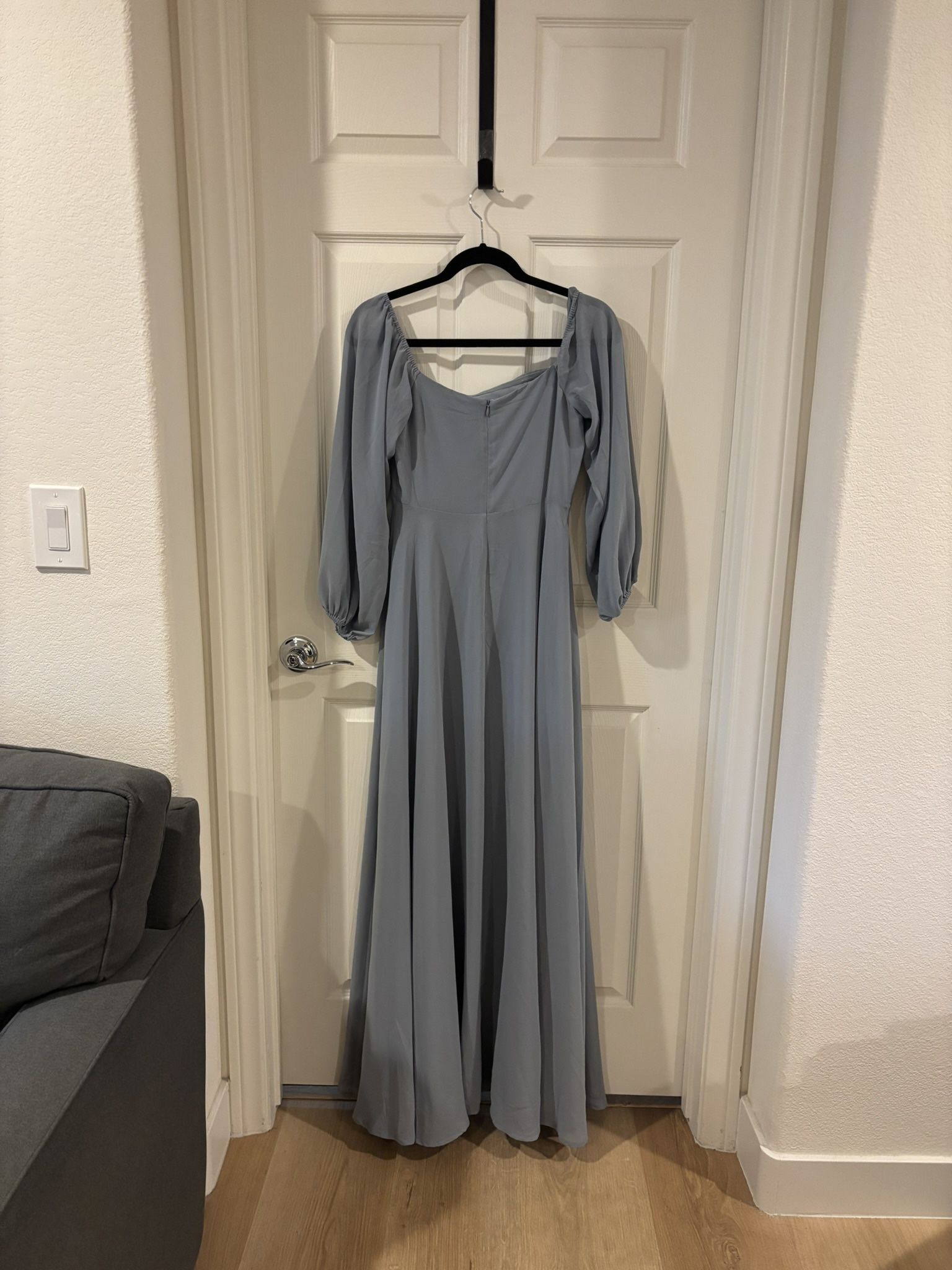 ASTR dusty Blue Long Dress
