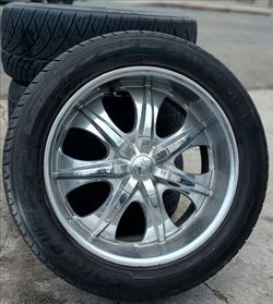 22” Chevy Silverado GMC Sierra Wheels & Tires Tahoe Yukon Escalade Suburban Rines Y