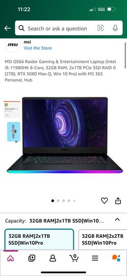 MSI GE66 Raider Gaming Laptop