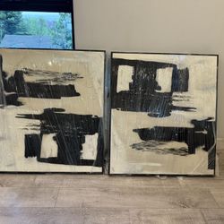 CB2 Paintings Set Of 2 